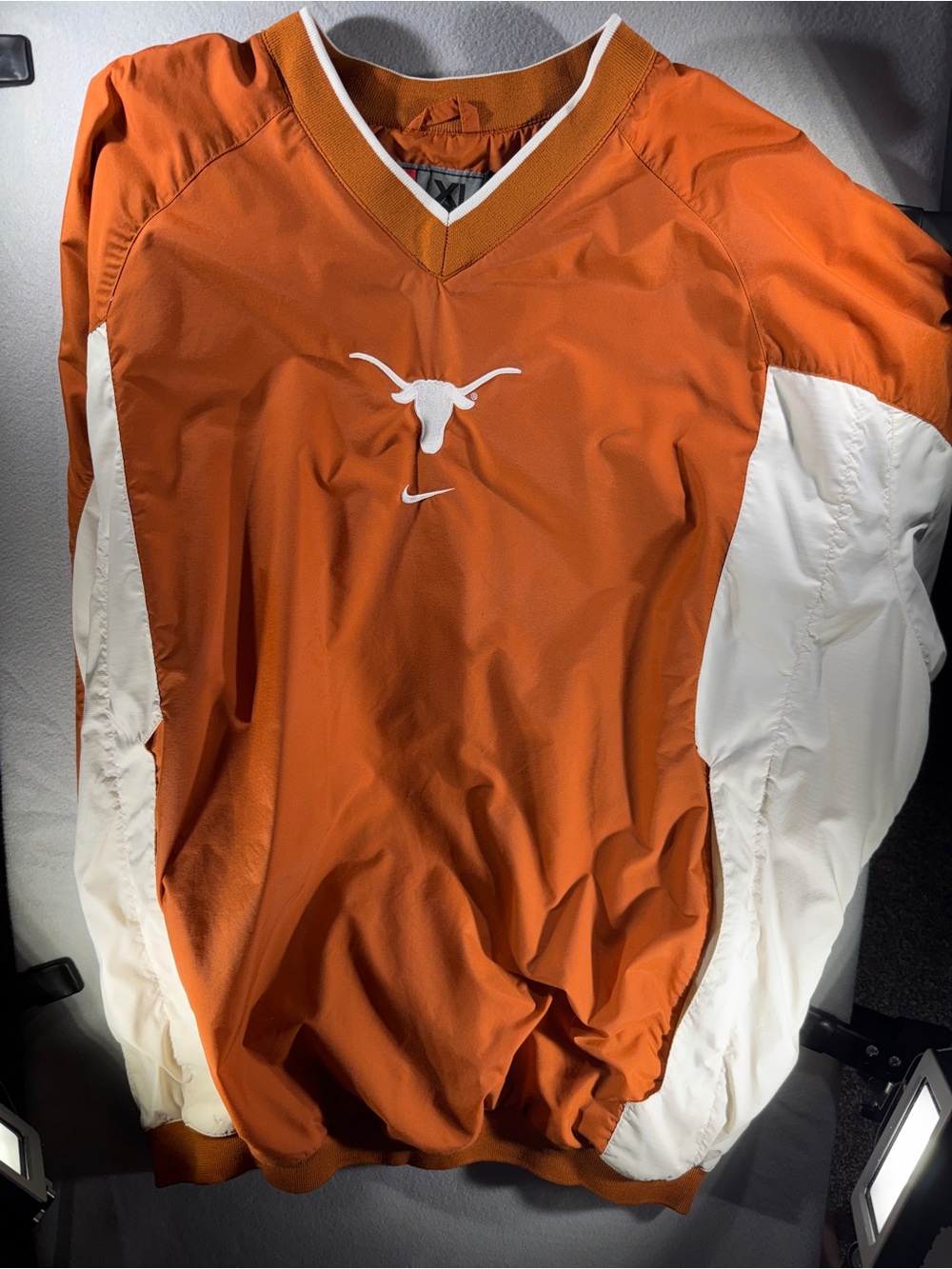 Nike Men’s Orange and White Longhorns Pullover windbreaker
